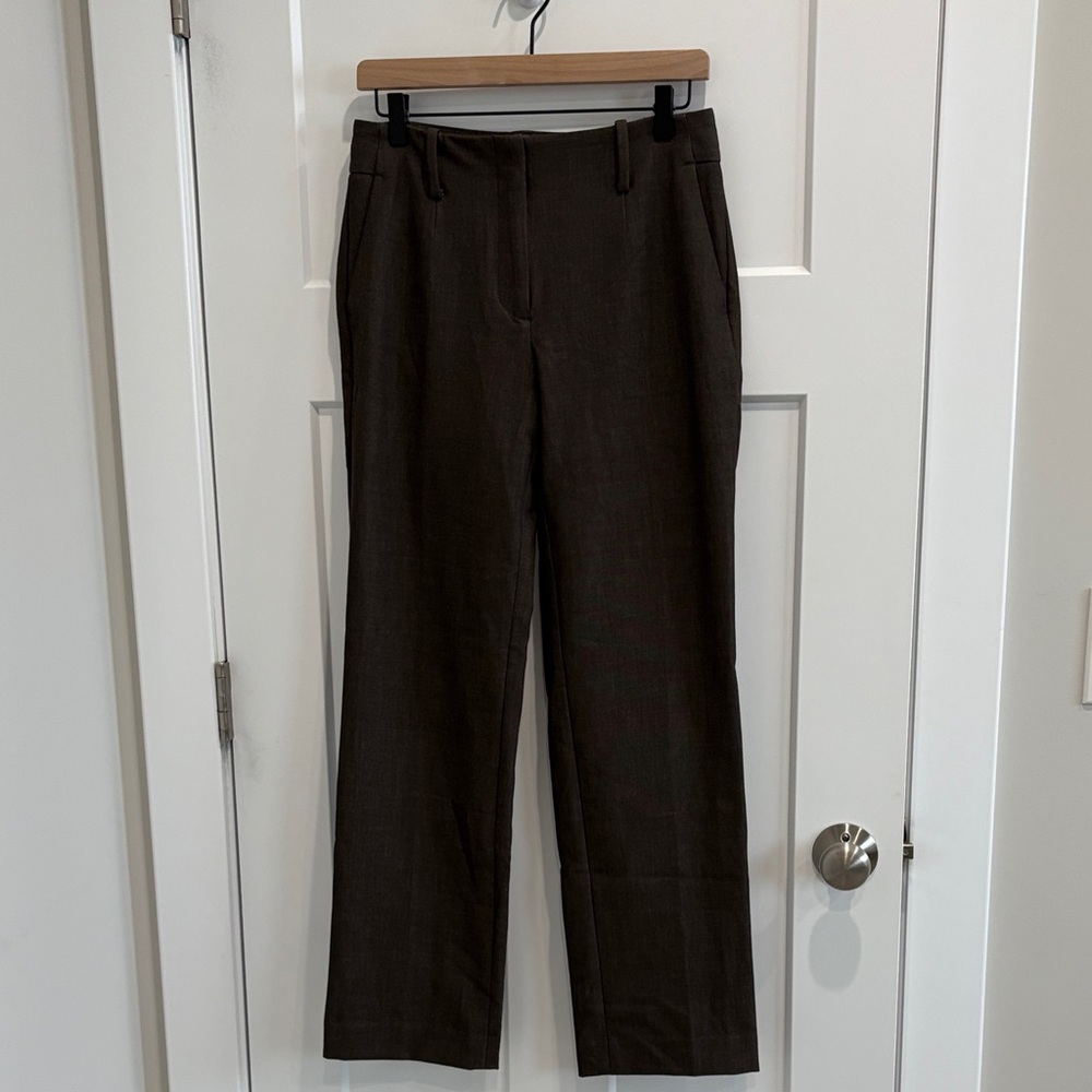 Talbots Chocolate Brown Straight-Leg Trousers